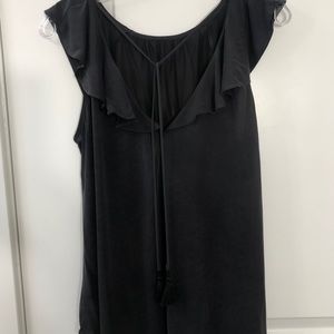 Charcoal Gray Sleeveless Blouse